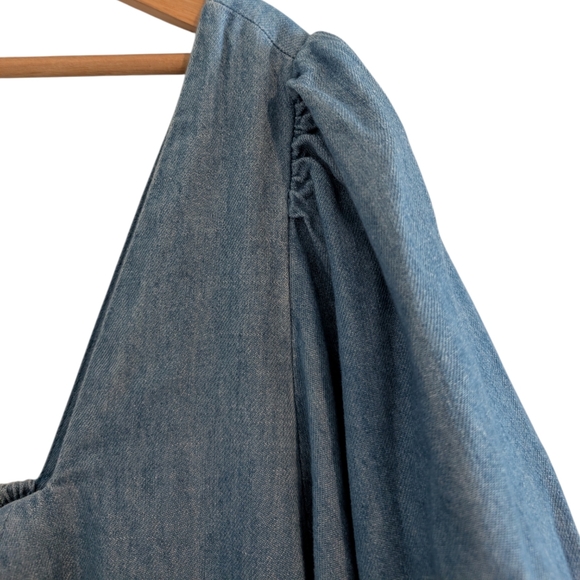 Old Navy Puff Sleeve Denim Mini Dress NWT - Picture 6 of 16